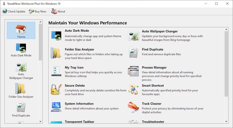TweakNow WinSecret Plus! for Windows 11 and 10
